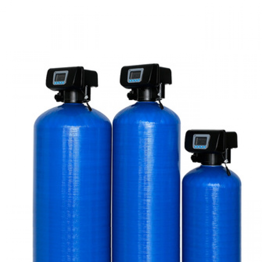 Previous water filtration salt dissolving tank, resin water softener filter system