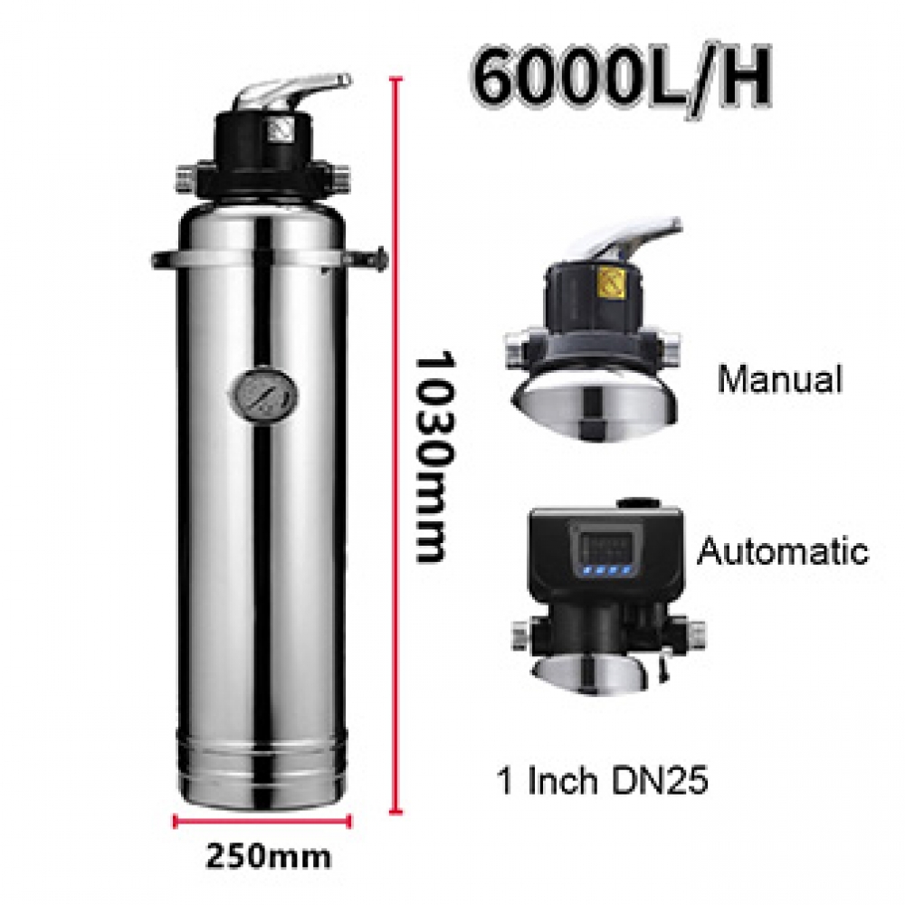 Ultrafiltración doméstica del acero inoxidable del filtro de agua de la casa entera 6000L/h